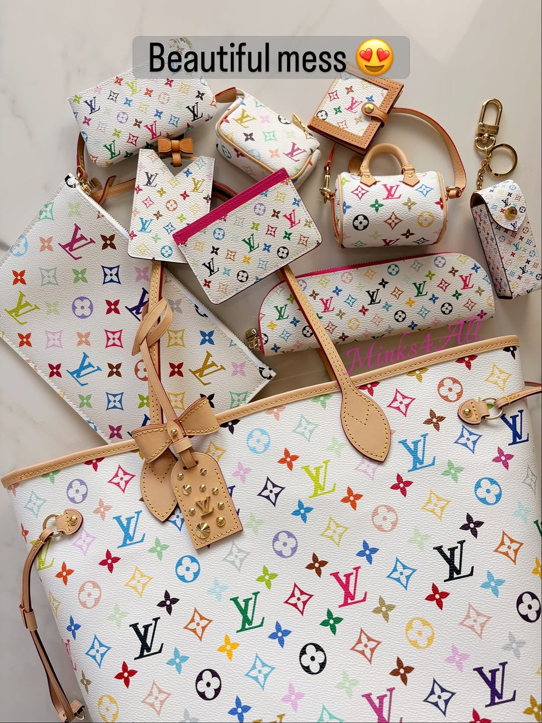 Louis Vuitton x Takashi Murakami White Multicolore