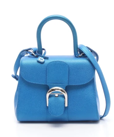 DELVAUX PM 2WAY Shoulder Bag Blue Leather #RCB8037