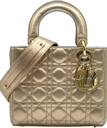 Christian Dior Lady Dior Small M0538ONGE Bronze GHW Cannage Lambskin #767