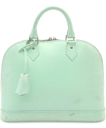 Louis Vuitton PM M40625 Handbag Striped Leather Epi Leather Almond #BLB3985